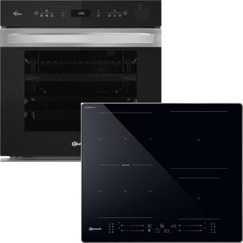 Bauknecht BAKO AirFry - Set aus Backofen mit Soft Steam & Pyrolyse BIK5S DP8F2 ES & Induktionskochfeld BS 5860F CPAL, 60 cm